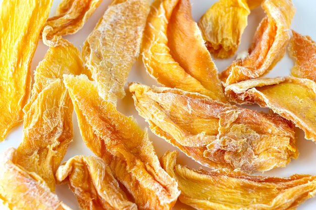 Sweet raw organic dried mango.