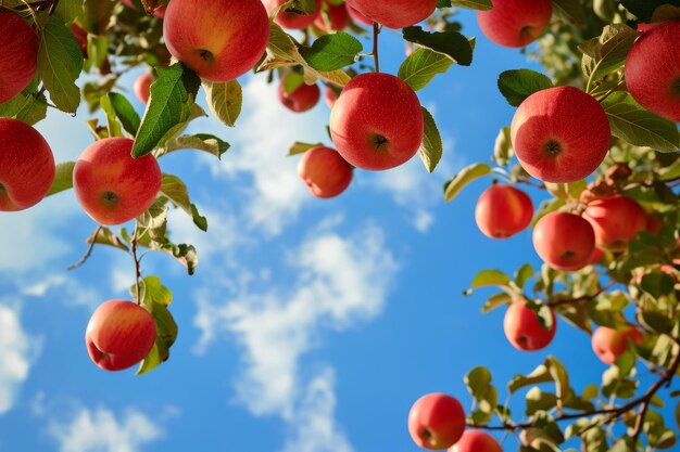 Sweet Red green apples Generate Ai