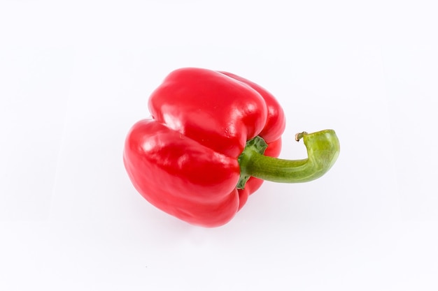 Sweet red pepper isolated on white background cutout