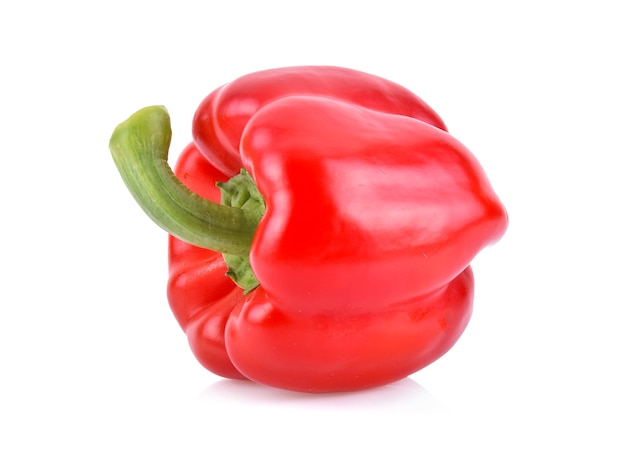 Sweet red pepper isolated on white