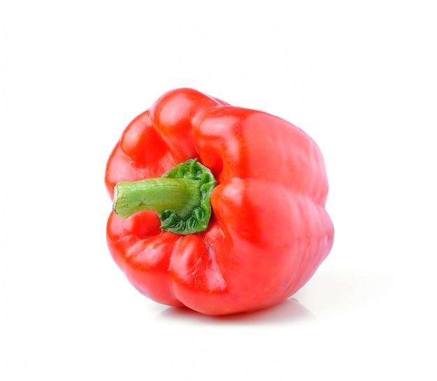 Sweet red pepper isolated on white 