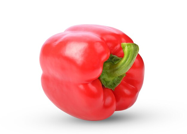 Sweet red pepper on a white background