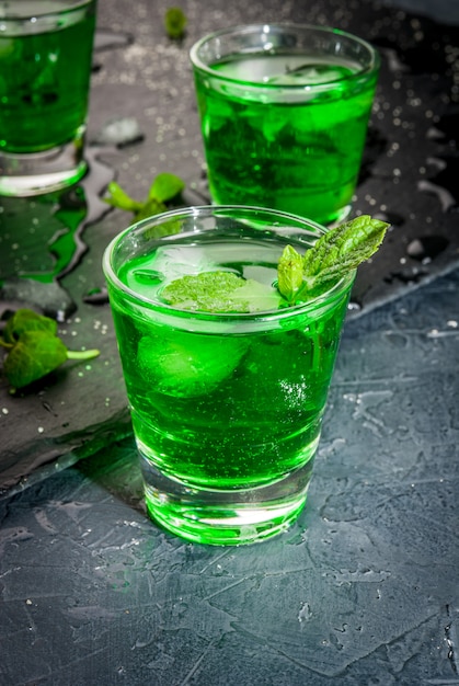 Sweet refreshing mint liqueur