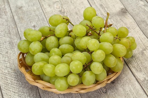 Sweet ripe Green grape branch