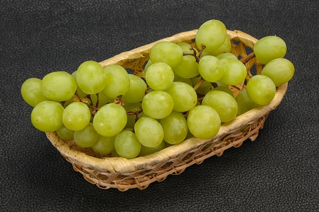 Sweet ripe Green grape branch