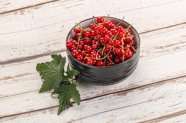 Sweet ripe red currant berries