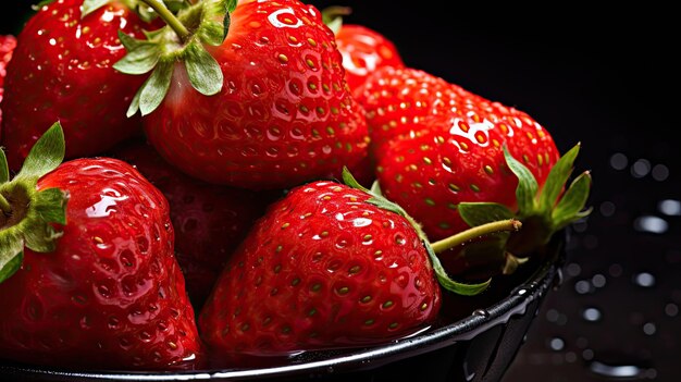 Sweet ripe strawberry fruit