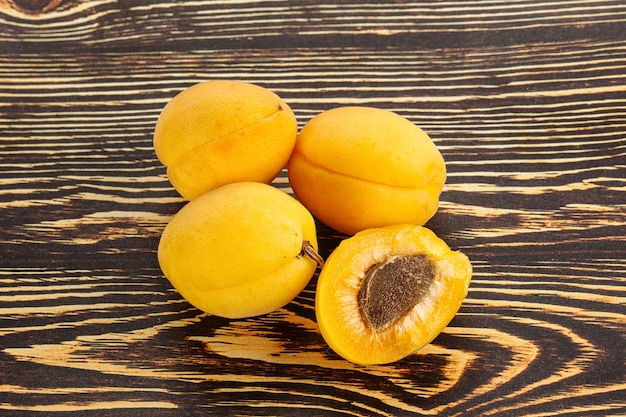 Sweet ripe tasty apricot heap isolated