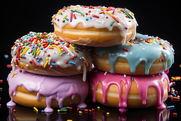 Foto ciambelle dolci e salate cibo delizioso