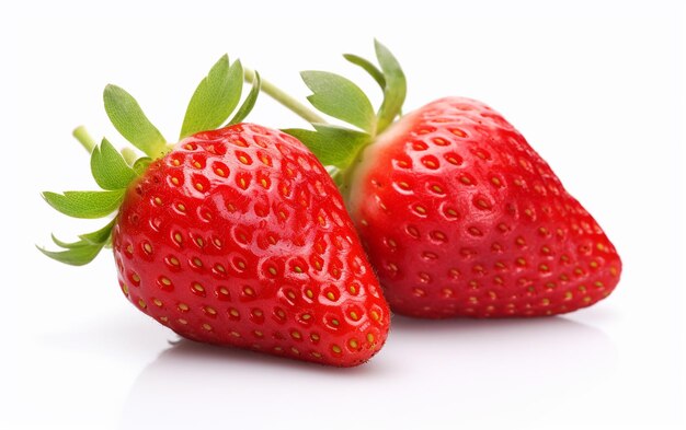 Sweet simplicity strawberries isolated on white background