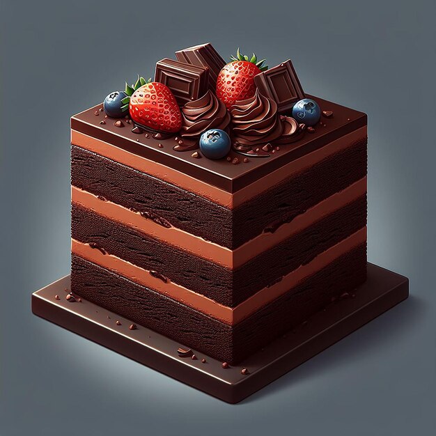 Sweet slice of tasty cake a piece of delicious cake ai generated