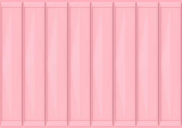 甘い柔らかいピンク垂直パネルパターン壁の背景。