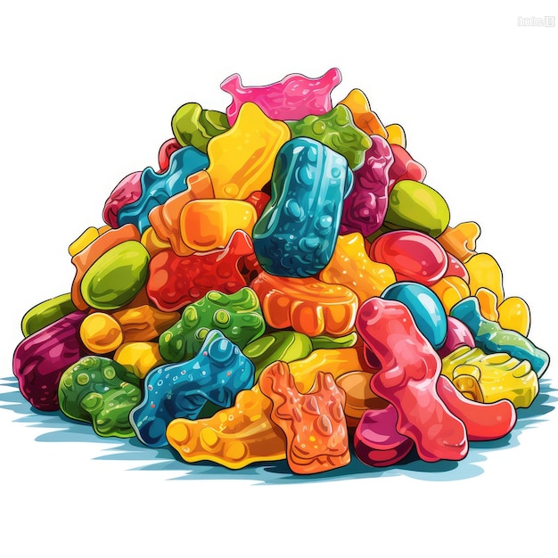 Sweet and Sour Delights Captivating Sour Patch Candy Clipart