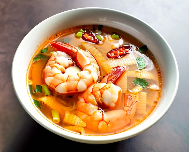 Sweet and Sour Soup with Prawns