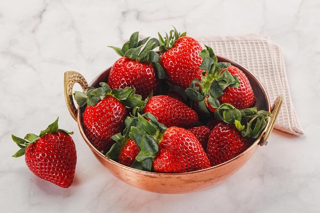 Sweet srawberry in the bowl