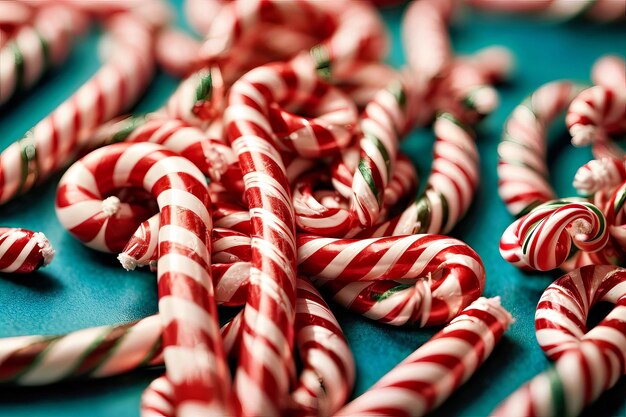 Photo a sweet stack of candy canes