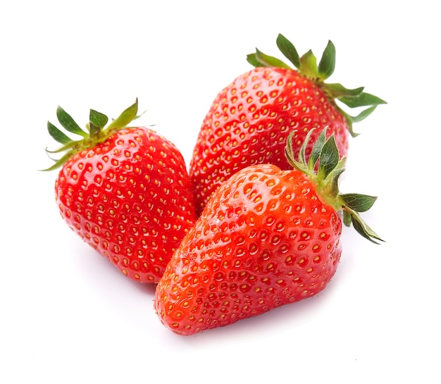 Sweet strawberry isolated on white backgrounds.