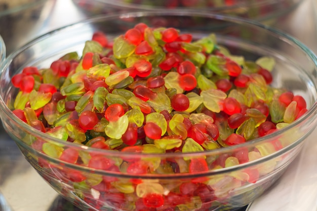 Sweet Sugar Candies on a Street Market Shop Table