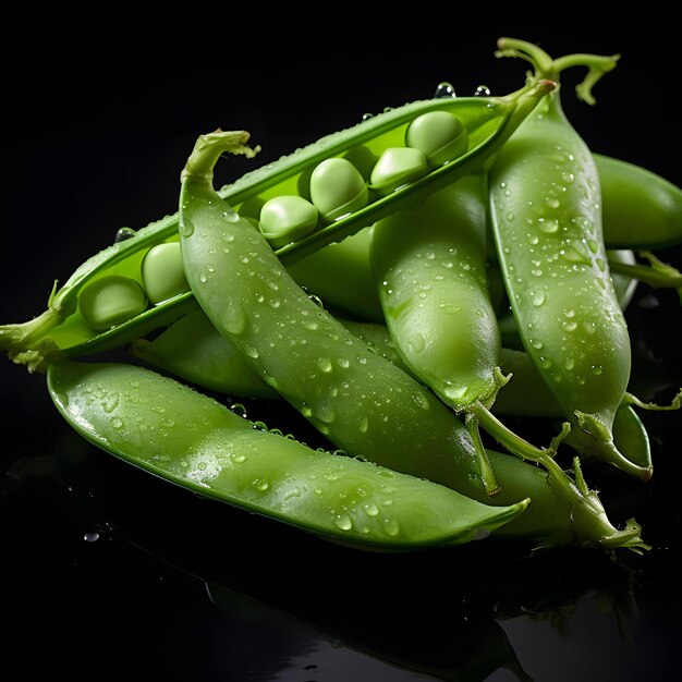 Premium AI Image Sweet Sugar Snap Peas crystal-valley-sugar-snap-peas-crystal-valley