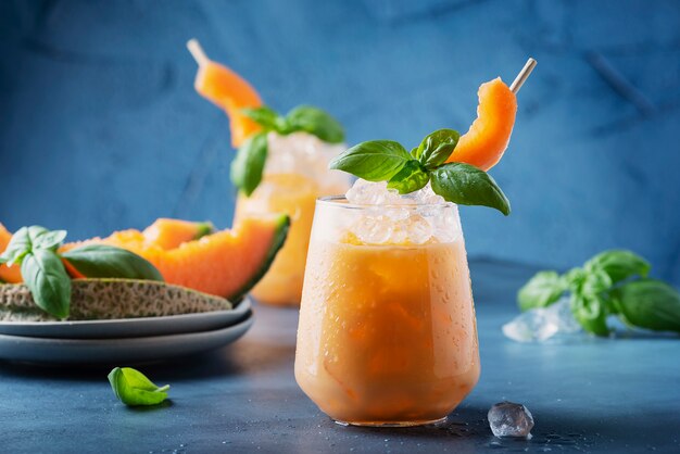 Sweet summer liquor with melon