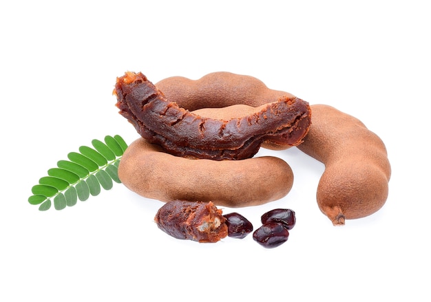 Sweet tamarind isolated on white background