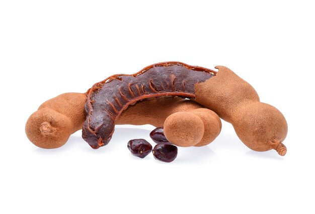 Sweet tamarind isolated on white background