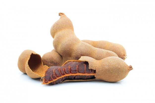 Photo sweet tamarind on a white background