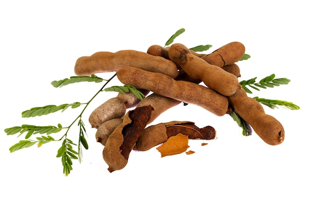 Sweet tamarind on a white background