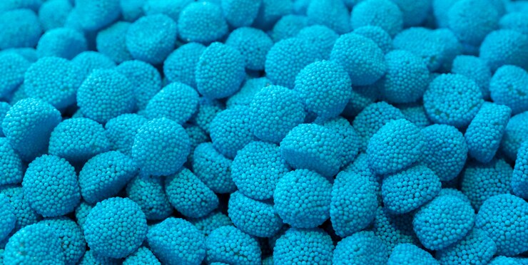 Photo sweet tasty blue candy 