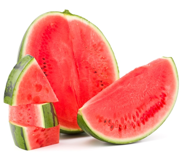 Sweet watermelon isolated on white background cutout