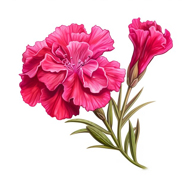 Sweet William flower isolated on white background