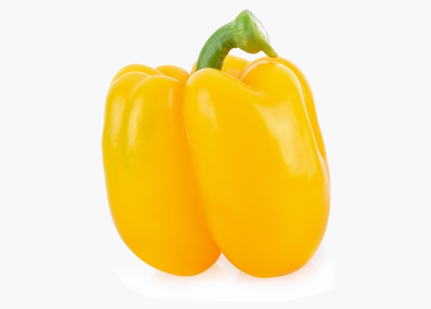 Sweet yellow pepper isolated on white