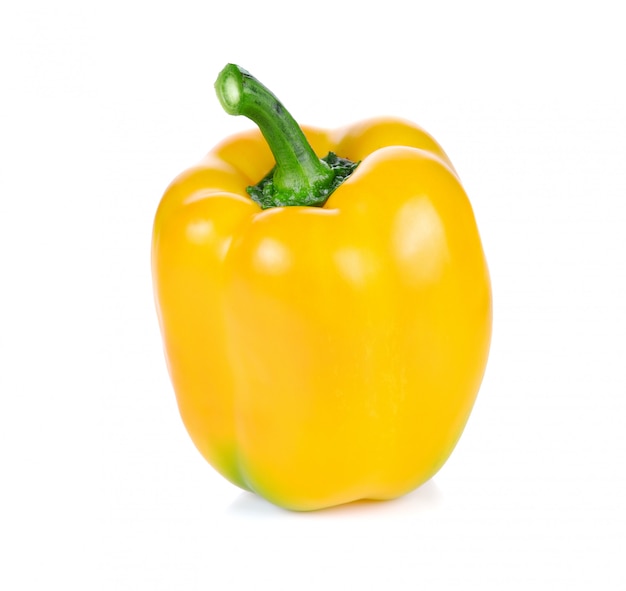 Sweet yellow pepper isolated on white 