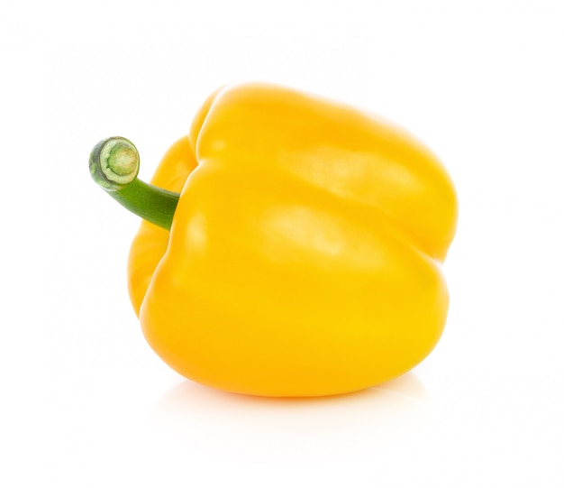 Sweet yellow pepper isolated on white