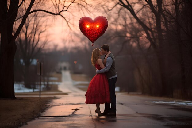 Sweethearts omhelzen valentijnsdag fotografie