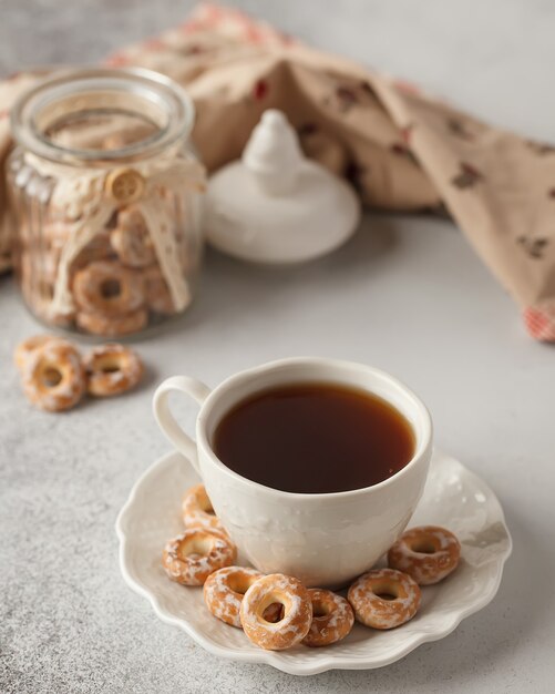 Sweets for tea Bagels crackers cookies and pretzels