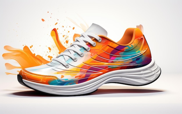 Swift Dynamic Dash Sneakers Ready Set Go on a White or Clear Surface PNG Transparent Background