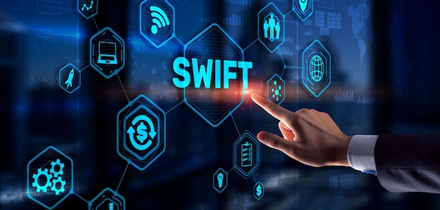 SWIFT Society for Worldwide Interbank Financial Telecommunications Financial Banking Regulation Concept