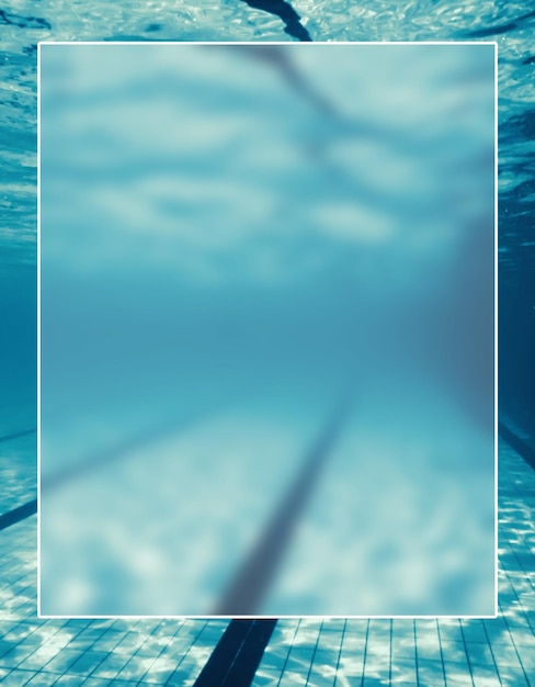 Swimming pool background white border frame