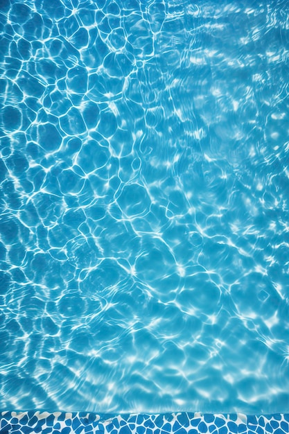 Swimming pool blue water surface background texture