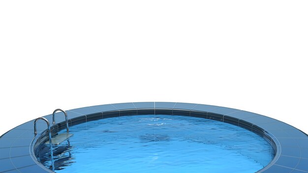 Swimming pool isolated on white