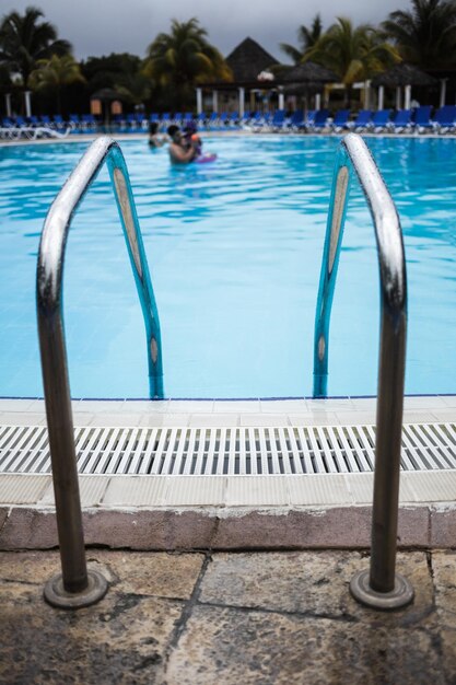 Swimming Pool Ladder Closeup