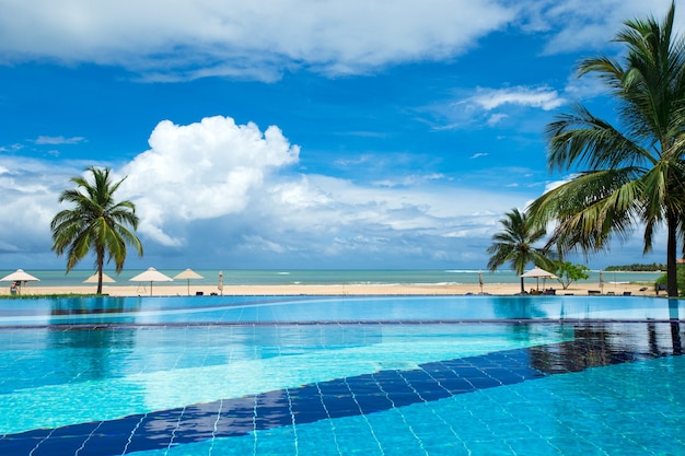 Swimming pool of luxury hotel