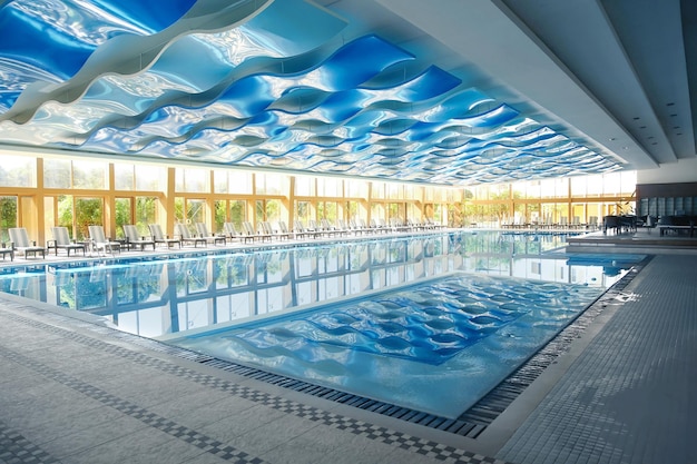 Swimming pool in modern hotel