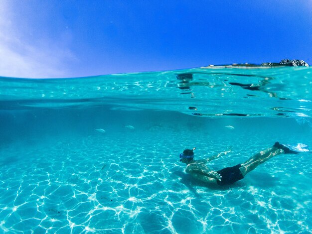 Swimming pool in sea