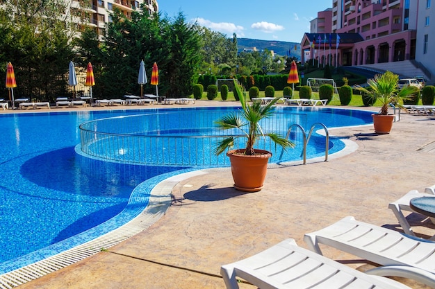 Swimming pool in spa resort