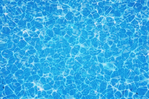 Swimming pool surface with light reflection and water ripple background or texture