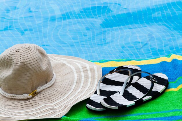 Swimming pool at the vacation resort in mexico