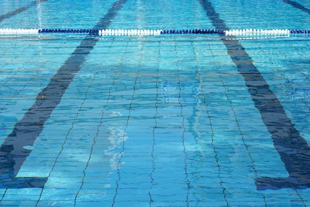 Swimming pool with lanes