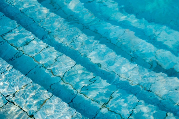 Swimming pool with ripples